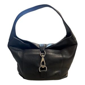 Dooney and Bourke Black Pebble Leather lock hobo handbag/ purse